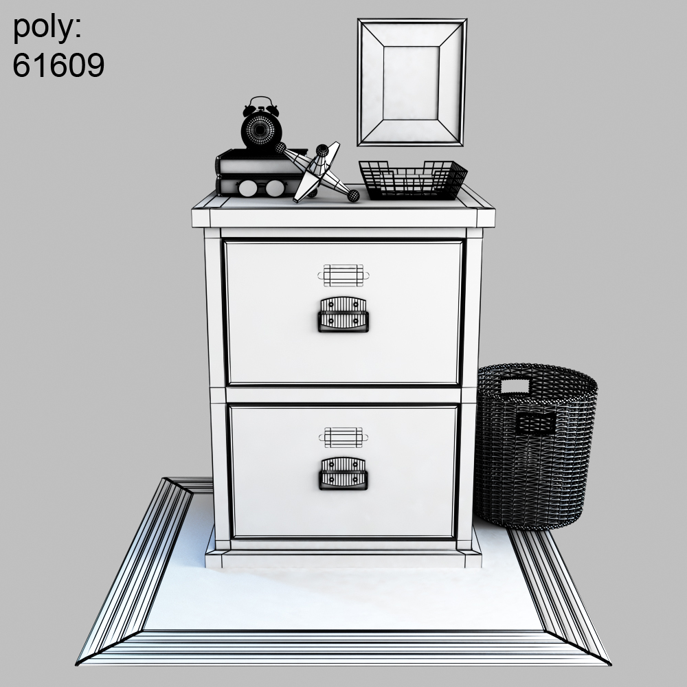 Bedford Lateral File Antique White by Erkin_Aliyev 3DOcean